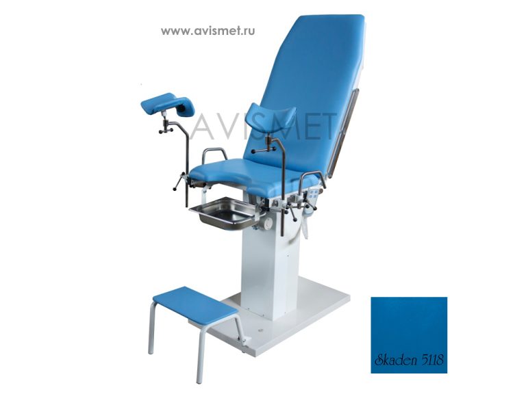 Изображение Кресло гинекологическое КГ 03 с электроприводом цвет синий № 5118