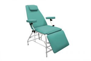 Кресло донора  ДР 04  для забора крови в процедурный кабинет ИНВИТРО с широкими подлокотниками - цвет Бирюза зеленый