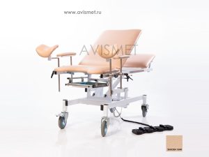 Изображение Стол КСМ-ПУ-07э гинекологический с 2 электроприводами цвет оранжевый № 1017