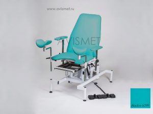 Изображение Гинекологическое кресло КСГ 02э Смотровое Мединжиниринг с 2 (двумя) электроприводами цвет бирюзовый № 6099
