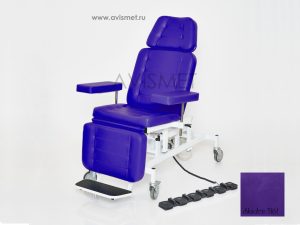 Изображение Кресло К-045э-3 донорское с 3 электроприводами (для диализа) цвет фиолетовый № 5161