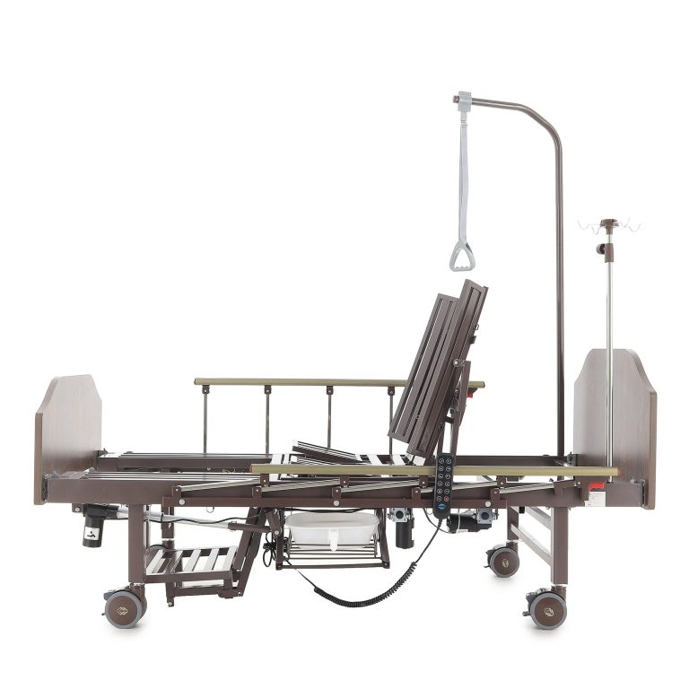 Изображение Кровать электрическая Med-Mos YG-3 (МЕ-5228Н-13) ЛДСП Венге с боковым переворачиванием, туалетным устройством и функцией «кардиокресло»