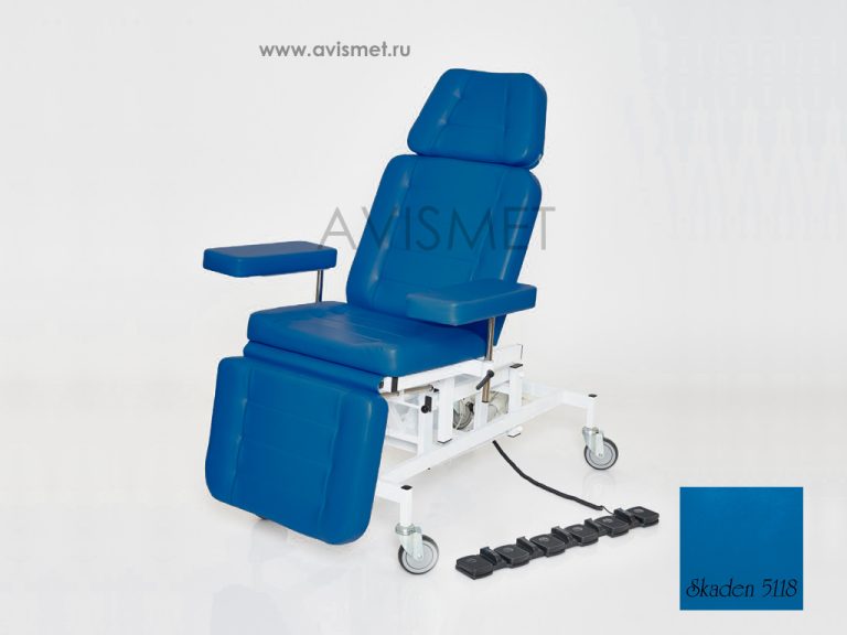 Изображение Кресло медицинское К-044-э -3 три привода цвет синий № 5118