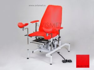 Изображение Гинекологическое кресло КСГ-02э с регулировкой высоты на электроприводе цвет красный № 3022