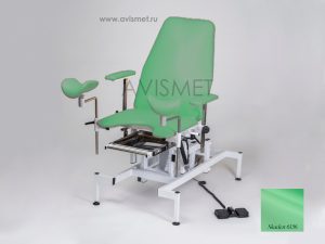 Изображение Гинекологическое кресло КСГ-02э с регулировкой высоты на электроприводе цвет салатовый № 6156