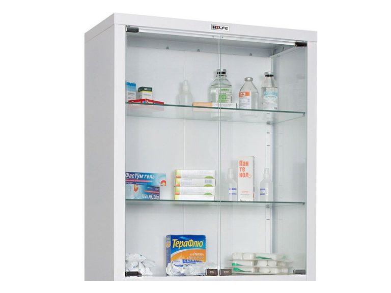 Изображение Медицинский шкаф HILFE МД 2 1670/SG для хранения медикаментов