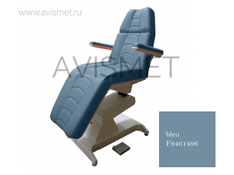 Изображение Косметологическое кресло Ондеви-1 с откидными подлокотниками, цвет - bleu