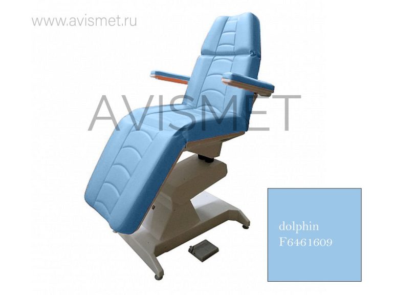 Изображение Косметологическое кресло Ондеви-1 с откидными подлокотниками, цвет - dolphin