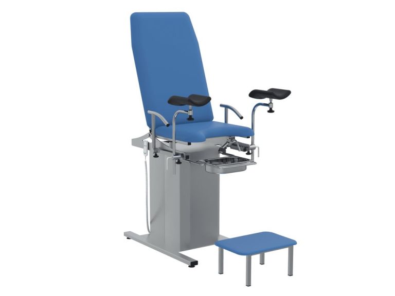 Изображение Кресло гинекологическое КГ-06.П2, цвет — синий, корпус — серый
