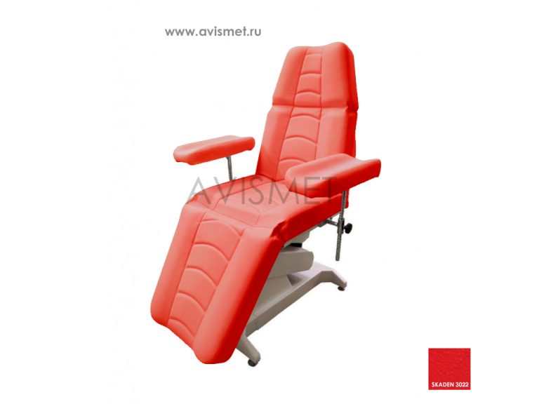 Изображение Кресло ДО-04 донорское –  4 электропривода цвет красный № 3022 для процедурного кабинета