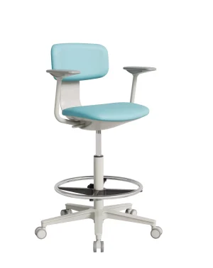 Изображение Высокое кресло КР24-В с подлокотниками - каркас нейлон+стекловолокно