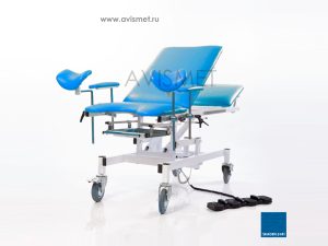 Изображение Стол КСМ-ПУ-07э гинекологический с 2 электроприводами цвет синий № 5141