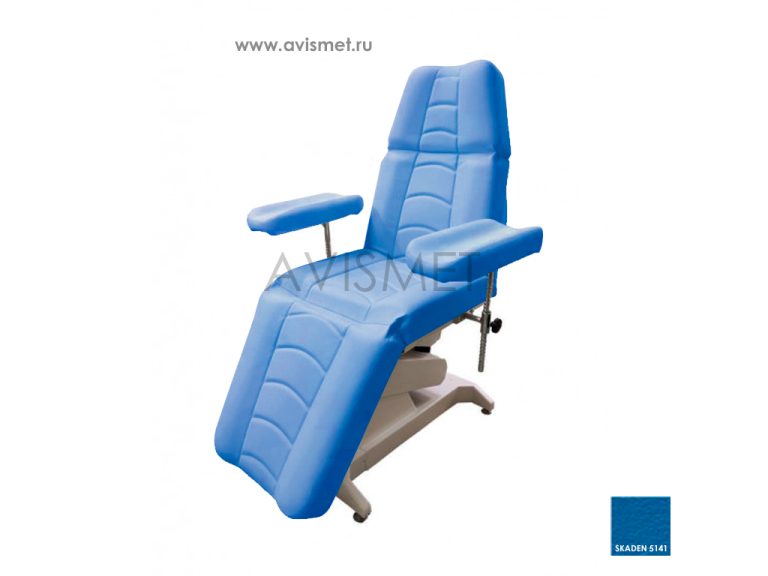 Изображение Процедурное кресло ДО-01 для забора крови с электроприводом Ондеви-1, цвет синий № 5141