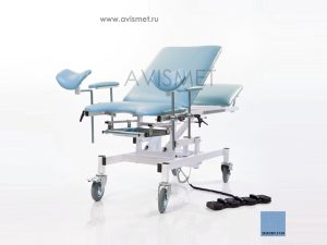 Изображение Стол КСМ-ПУ-07э гинекологический с 2 электроприводами цвет голубой № 5154