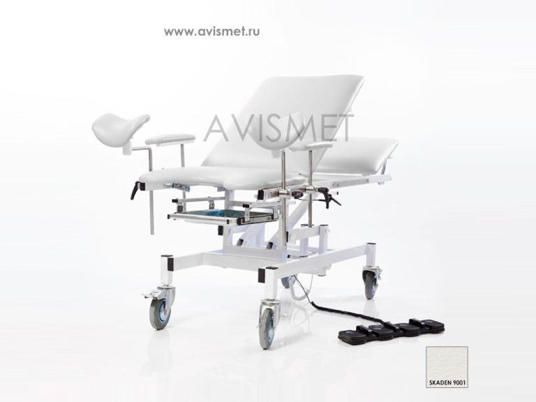 Изображение Стол КСМ-ПУ-07э гинекологический с 2 электроприводами цвет светло-серый № 9001