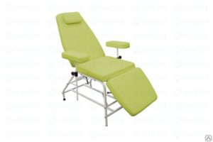 Изображение Кресло ДР 04 - Т - Люкс для забора крови, цвет светло-зелёный для процедурного кабинета Гематест