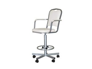 Изображение Высокое кресло медицинское на винтовой опоре КР02-1, цвет белый