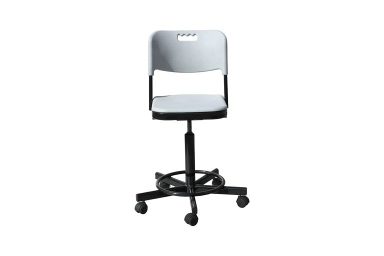 Изображение Лабораторный стул с пластиком КР19, цвет белый