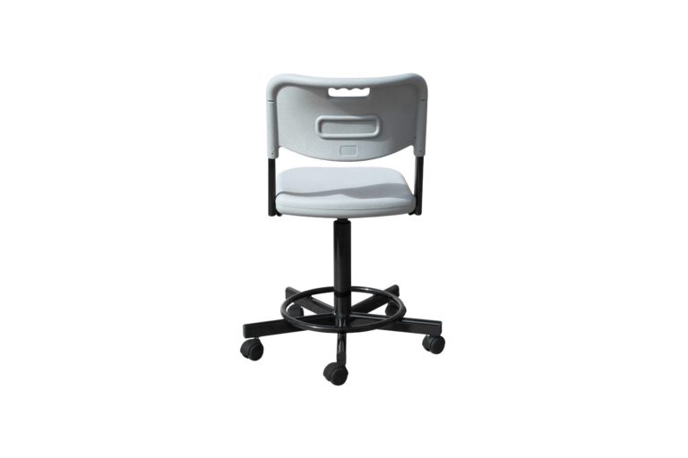 Изображение Лабораторный стул с пластиком КР19, цвет пластика серый
