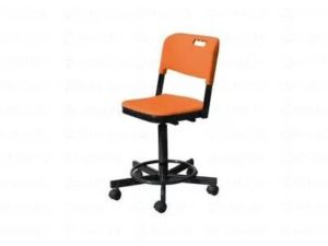Изображение Лабораторный стул с пластиком КР19, цвет оранжевый
