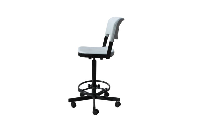 Изображение Лабораторный стул с пластиком высокий КР19(В), цвет белый