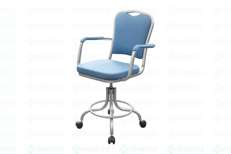 Изображение Кресло КР09 на винтовой опоре с подлокотниками , цвет синий