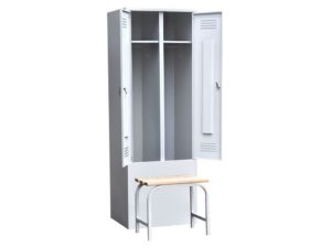 Изображение Шкаф для одежды 2-х створчатый с приставной скамьей (верх липа)500х600х1860