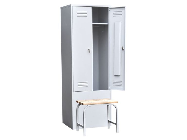 Изображение Шкаф для одежды 2-х створчатый с приставной скамьей (верх липа)500х600х1860