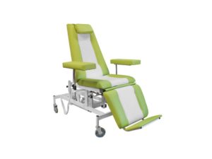 Изображение Кресло кушетка донорское К-03 Э-1 для забора крови, цвет обивки светло-зелёный с белым