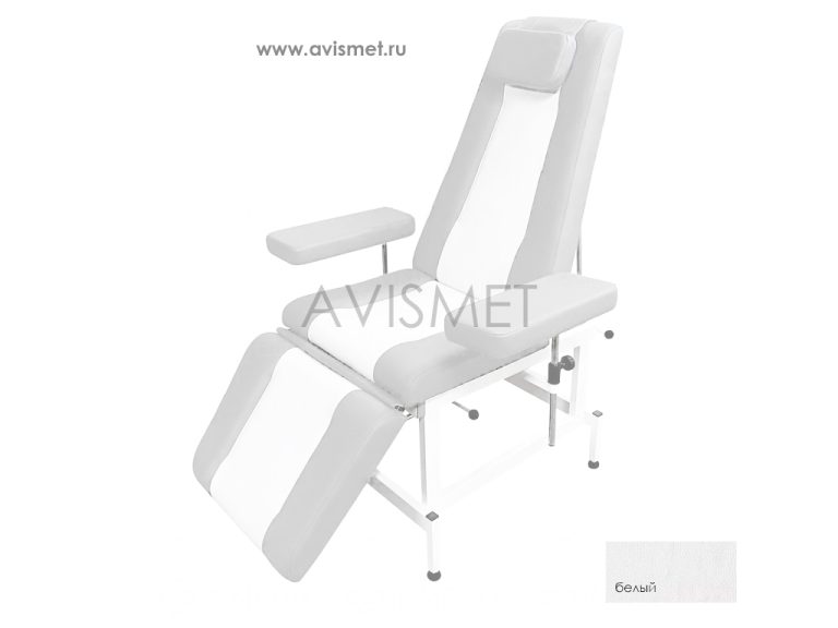 Изображение Кресло кушетка К03 донорское процедурное для медицинских осмотров цвет светло-серый-белый