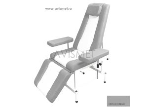 Изображение Кресло кушетка К03 донорское процедурное для медицинских осмотров цвет светло-серый с белым