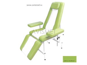 Изображение Кресло кушетка К03 донорское процедурное для медицинских осмотров цвет светло-зеленый с белым