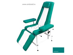 Изображение Кресло кушетка К03 донорское процедурное для медицинских осмотров цвет зеленый с белым