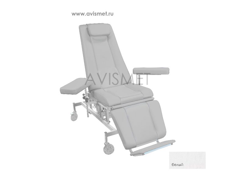 Изображение Кресло кушетка донорское К-03 Э-1 для забора крови с электроприводом, цвет белый