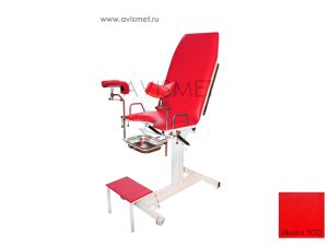 Изображение Гинекологическое кресло КГ 02 механическое красный № 3022