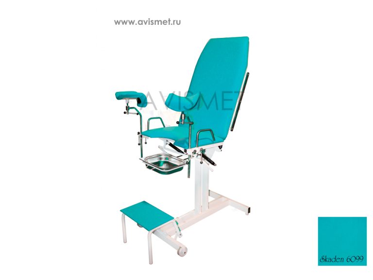 Изображение Гинекологическое кресло КГ 02 механическое бирюзовый № 6099