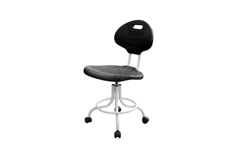 Изображение Стул (кресло) винтовой, сиденье и спинка полиуретан КР10-1 цвет черный