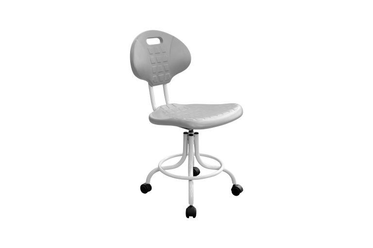 Изображение Стул (кресло) КР10-1 цвет серый винтовой, сиденье и спинка полиуретан