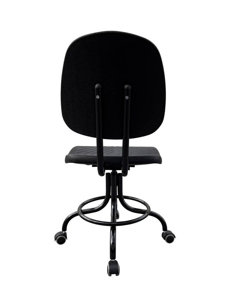 Изображение Стул на винтовой опоре, сиденье и спинка полиуретан КР10-1 (1) цвет черный