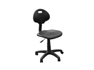 Изображение Кресло КР10-2  промышленное полиуретан, с подлокотниками цвет черный