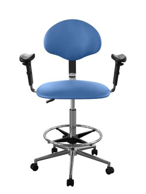 Изображение Кресло высокое медицинское для лечебных учреждений с подлокотниками КР12-В/П обивка оранжевая