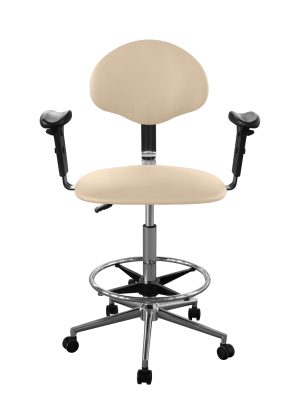 Изображение Кресло высокое медицинское для лечебных учреждений с подлокотниками КР12-В/П обивка бежевая