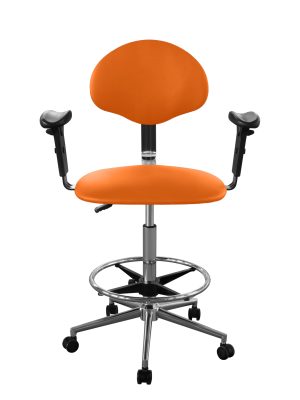 Изображение Кресло высокое медицинское для лечебных учреждений с подлокотниками КР12-В/П обивка кремовая