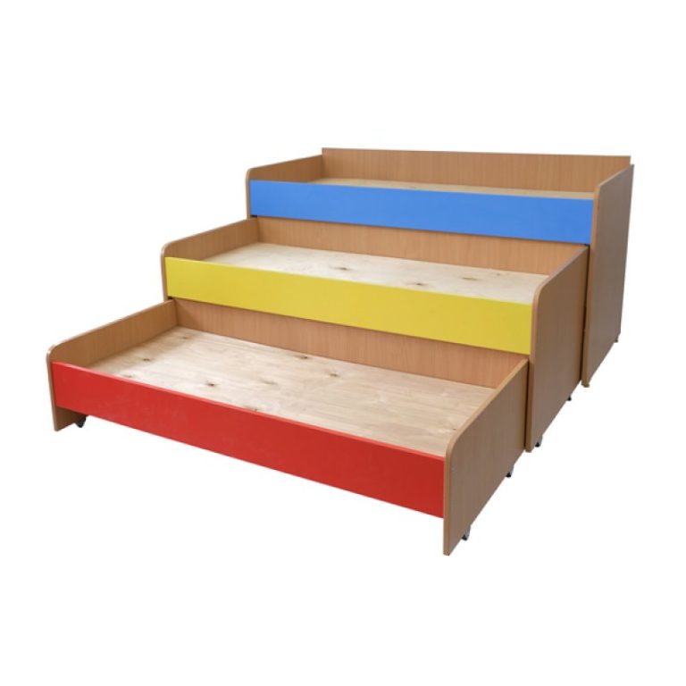 Изображение Детская трехъярусная выкатная кровать