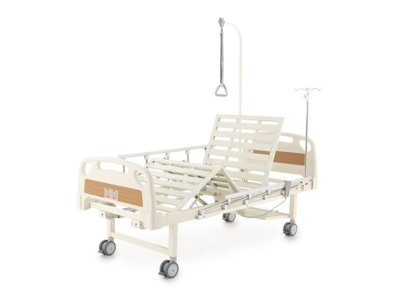 Изображение Кровать электрическая Med-Mos DB-7 (MЕ-2018Н-00) (2 функции) с полкой и накроватным столиком