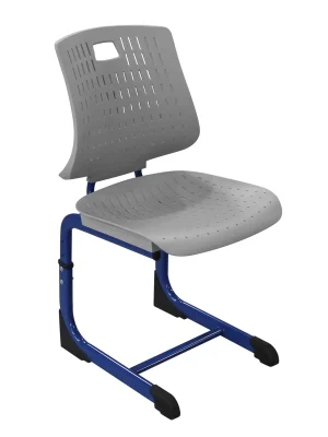 Изображение Школьный эргономичный стул ШС27 с максимальной поддержкой спины, на полозьях, синий