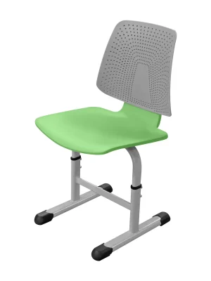 Изображение Школьный стул ШС26 с двухцветным пластиком сине-серый, на полозьях