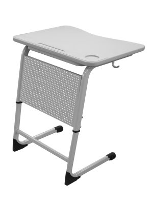 Изображение Школьный стол ШСТ24, столешница пластик, экран колокольчик, плоскоовальная труба