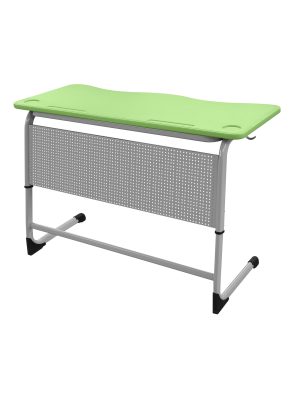 Изображение Школьный стол с наклонной столешницей ШСТ25 столешница пластик, экран колокольчик, плоскоовальная труба