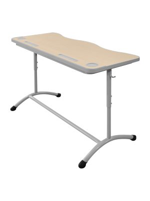 Изображение Школьный стол ШСТ54 столешница МДФ с литой бесшовной кромкой, экран колокольчик, круглая труба